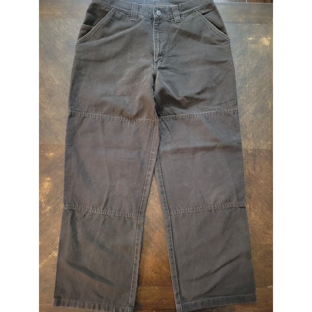 Patagonia Hiking Pants Mens 33x29 Black Double Knee Canvas Camping Straight Leg